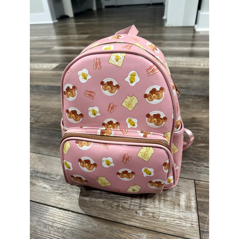 Danielle Nicole Disney Breakfast Mini Backpack Mickey Waffles Eggs Bacon